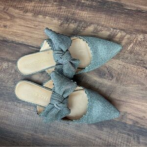 Jack Rogers Women's Silver Glitter Flats